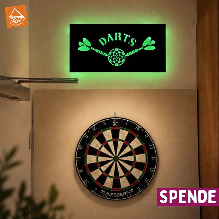 Ein echtes Highlight für den Darts-Bereich im Kettelerhaus Langzeitwohnen!
Über der Dartscheibe strahlt jetzt eine...