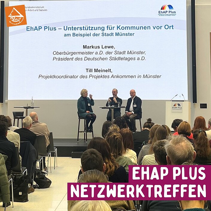 Auf dem bundesweiten EhAP-Plus-Netzwerktreffen des Bundesministeriums für Arbeit und Soziales am 27. und 28.01.2026 im...
